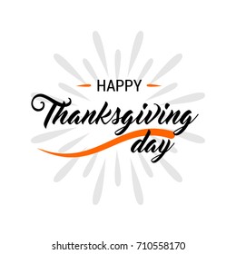 Happy Thanksgiving Day. Thanksgiving Day Creative and Beautiful Typography in different colors for commercial use on White Background