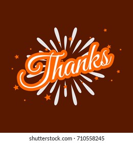Happy Thanksgiving Day. Thanksgiving Day Creative and Beautiful Typography in different colors for commercial use on Brown Background
