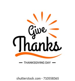 Happy Thanksgiving Day. Thanksgiving Day Creative and Beautiful Typography in different colors for commercial use on White Background