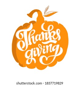 Feliz Día de Gracias - linda etiqueta de doodle dibujada a mano. Gracias. Estar agradecidos.