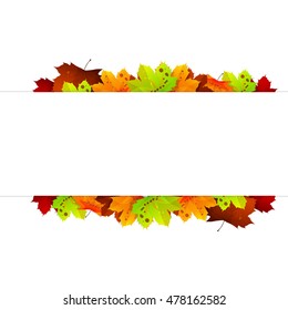 Happy thanksgiving day. Design pattern on autumn themes. So it's time to start leaf fall