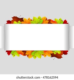 Happy thanksgiving day. Design pattern on autumn themes. So it's time to start leaf fall