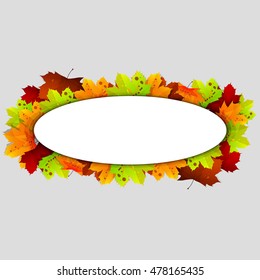 Happy thanksgiving day. Design pattern on autumn themes. So it's time to start leaf fall