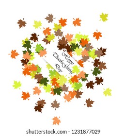 Happy Thanksgiving Day design. Vector eps 10