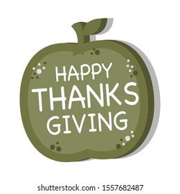 Happy Thanksgiving Day. Flat vector illustration isolated on white background.