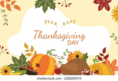 Happy Thanksgiving Day Food Background Thanks Giving