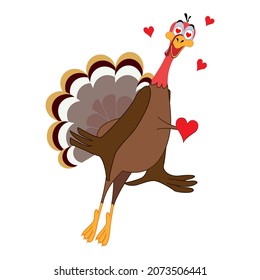 Happy Thanksgiving Day. Funny Thanksgiving Turkey bird cartoon character