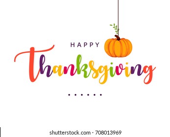 Happy Thanksgiving Day Greeting Card design. 