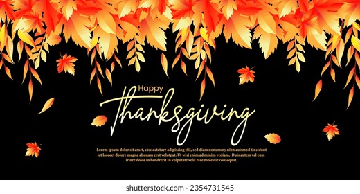 Happy thanksgiving day, hello autumn, Thanksgiving design perfect for prints,flyers,banners, invitations ,Vector illustration.