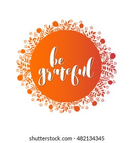 happy thanksgiving day holiday background with yellow leaf