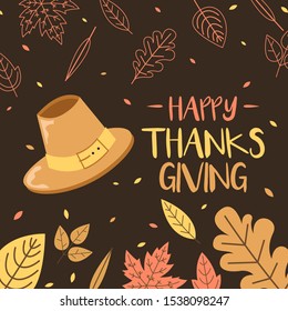 Happy thanksgiving day illustration vector