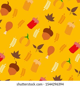 Happy Thanksgiving Day Pattern Design Vector