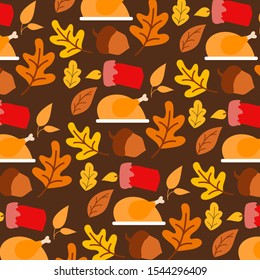 Happy Thanksgiving Day Pattern Design Vector