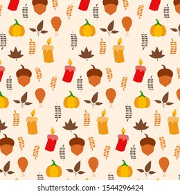 Happy Thanksgiving Day Pattern Design Vector