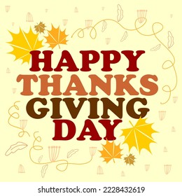 Happy Thanksgiving day poster. Greeting Card. Social Media Banner Template. Greeting Card. Social Media Banner Template