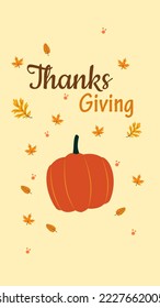 Happy Thanksgiving Day Poster. Suitable to use on Thanksgiving event. Also suitable for uploading social media at Thanksgiving event
