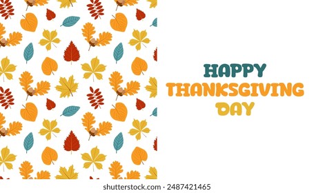 Happy Thanksgiving Day poster. Vector illustration