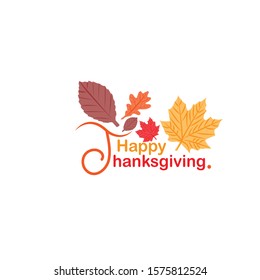 Happy thanksgiving day season logo