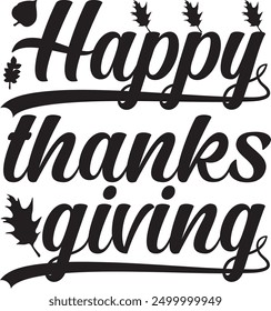 Happy Thanksgiving Day silhouette vector illustration