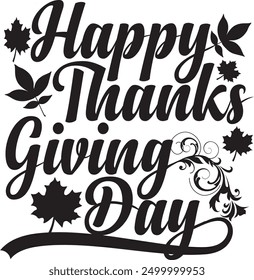 Happy Thanksgiving Day silhouette vector illustration