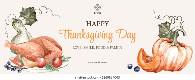 Happy Thanksgiving Day. thanks giving celebration. Happy Thanksgiving background. November 23. Cartoon Vector Illustration for Poster, Banner, Greeting Card, Flyer, Invitation Card, Cover, Template.