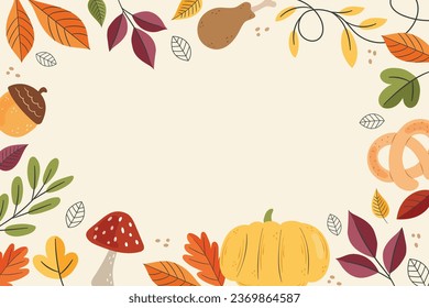 Happy Thanksgiving Day. thanks giving celebration. Happy Thanksgiving background. November 23. Cartoon Vector Illustration for Poster, Banner, Greeting Card, Flyer, Invitation Card, Cover, Template.