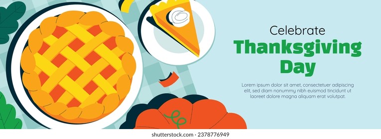 Happy Thanksgiving Day. thanks giving celebration. Happy Thanksgiving background. November 23. Cartoon Vector Illustration template for Poster, Banner, Greeting Card, Flyer, Card, Cover.