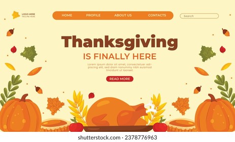 Happy Thanksgiving Day. thanks giving celebration. Happy Thanksgiving background. November 23. Cartoon Vector Illustration template for Poster, Banner, Greeting Card, Flyer, Card, Cover.