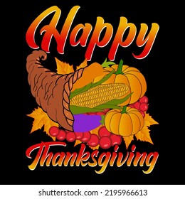 Happy Thanksgiving Thanksgiving Day t-shirt design vector.