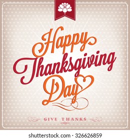 Happy Thanksgiving Day Typographical Background