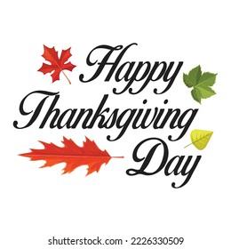 Happy Thanksgiving Day. Typography Design. Typography, Vector, EPS.