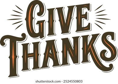 Happy Thanksgiving day typography design vector style with white background