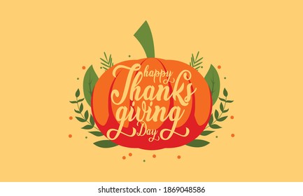 Feliz Día de Acción de Gracias diseño vectorial de tipografía para tarjetas de felicitación y afiche en una celebración de plantillas de diseño de fondo textural. Feliz Día de Acción de Gracias, letras.