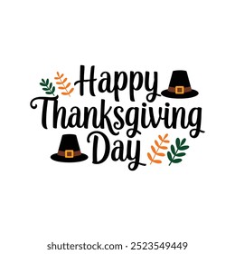 Happy Thanksgiving day typography vector design with white background