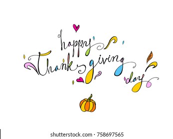 Happy Thanksgiving Day - vector