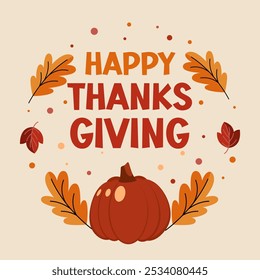 happy thanksgiving day vector background. it is suitable for card, banner, or poster