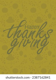 Happy thanksgiving day. Vector banner, greeting card with text Happy thanksgiving day