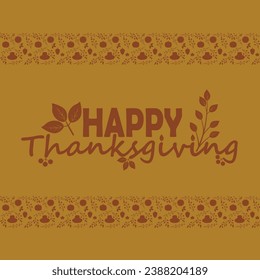 Happy thanksgiving day. Vector banner, greeting card with text Happy thanksgiving day