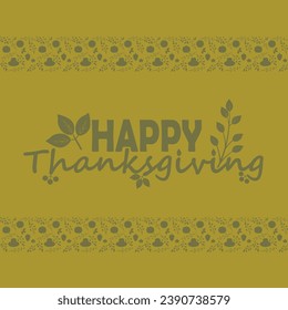 Happy thanksgiving day. Vector banner, greeting card with text Happy thanksgiving day