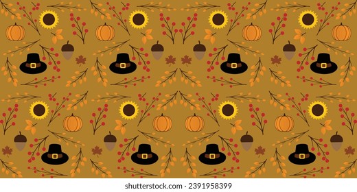 Happy thanksgiving day. Vector banner, greeting card with text Happy thanksgiving day