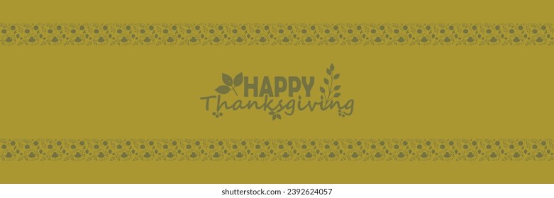 Happy thanksgiving day. Vector banner, greeting card with text Happy thanksgiving day