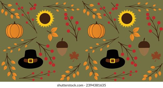 Happy thanksgiving day. Vector banner, greeting card with text Happy thanksgiving day