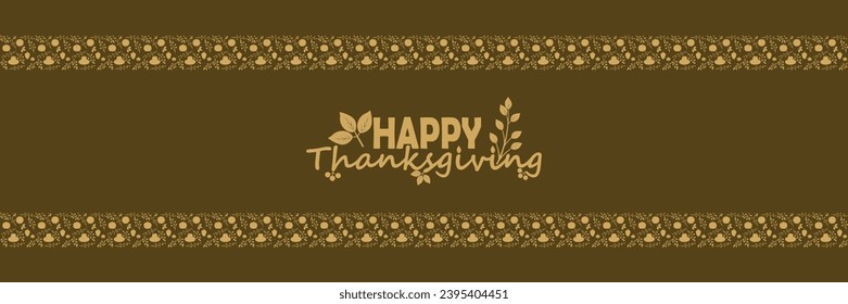 Happy thanksgiving day. Vector banner, greeting card with text Happy thanksgiving day