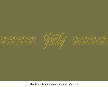Happy thanksgiving day. Vector banner, greeting card with text Happy thanksgiving day