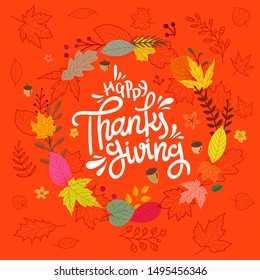 Happy Thanksgiving day vector concept