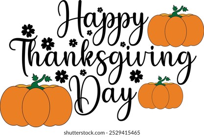 happy thanksgiving day vector design 
