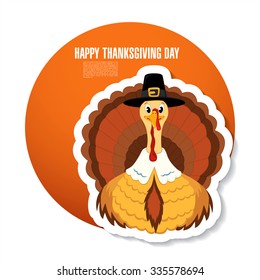 Happy Thanksgiving day! Vector greeting card