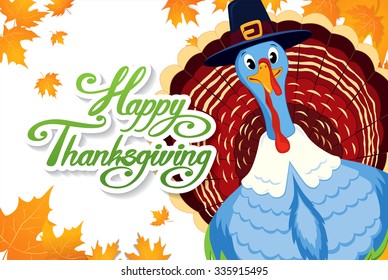 Happy Thanksgiving day! Vector greeting card