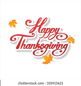 Happy Thanksgiving day! Vector greeting card