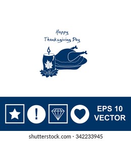 Happy Thanksgiving Day. Vector icon